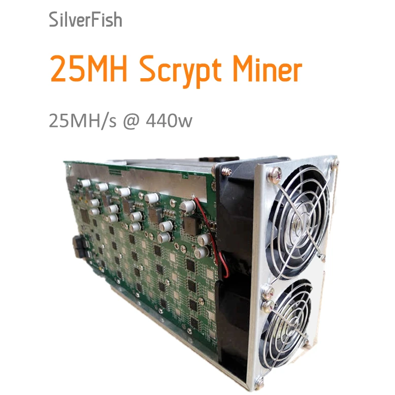 [Распродано] Scrypt Miner 25MH Asic серебристая рыба Litecoin для Mining Замена A2 Terminator|litecoin miner|scrypt