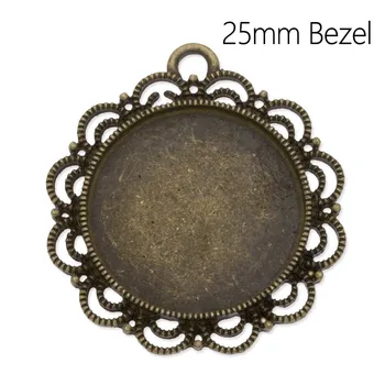 35*38 mm Antique Bronze Plated Pendant trays, Metal Pendant Bezel/blank Fit 25mm Round Cabocon,Sold 20 pcs/lot-C3546-C3546
35*38 mm Antique Bronze Plated Pendant trays, Metal Pendant Bezel/blank Fit 25mm Round Cabocon,Sold 20 pcs/lot-C3546-C3546