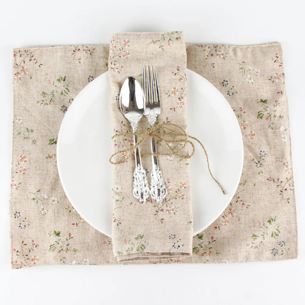 popular print fabric linen placemat heat insulation mat dining table mat kids table Napkin fabric country placemats
popular print fabric linen placemat heat insulation mat dining table mat kids table Napkin fabric country placemats
