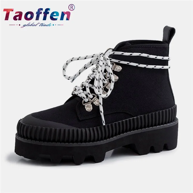 Taoffen/Женская обувь из натуральной кожи прогулочный светильник на платформе