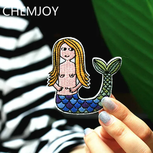 Funny Mermaid Embroidery Patch Ironing on Hippie Appliques for Jeans Jackets T-shirts Clothing Sticker Badges for Hats Backpack
Funny Mermaid Embroidery Patch Ironing on Hippie Appliques for Jeans Jackets T-shirts Clothing Sticker Badges for Hats Backpack
