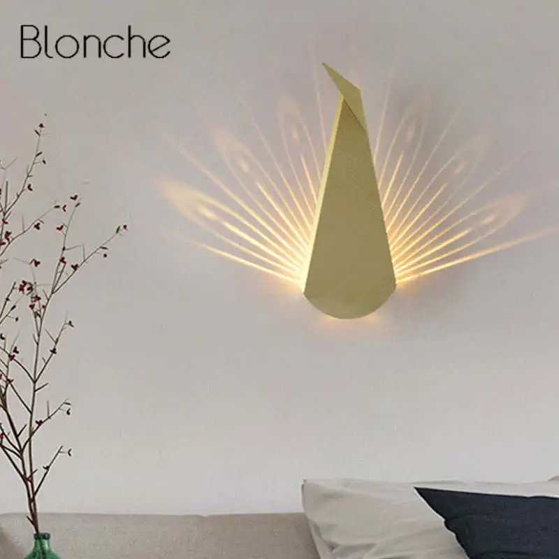 Nordic Modern LED Wall Lamp Sconce Peacock Wall Lights Luminaire Bathroom/bedroom Light Fixture for Home Indoor Art Decoration
Nordic Modern LED Wall Lamp Sconce Peacock Wall Lights Luminaire Bathroom/bedroom Light Fixture for Home Indoor Art Decoration