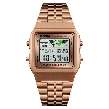 SKMEI Woman Sport Watch Digital Luxury Watches World Time 12/24 Hour Clock Fashion Wristwatch Top Brand Bracelet for Man 1338
SKMEI Woman Sport Watch Digital Luxury Watches World Time 12/24 Hour Clock Fashion Wristwatch Top Brand Bracelet for Man 1338