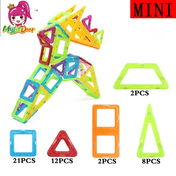 Mylitdear 45PCS Kids Plastic Educational Toys Magic Magnet