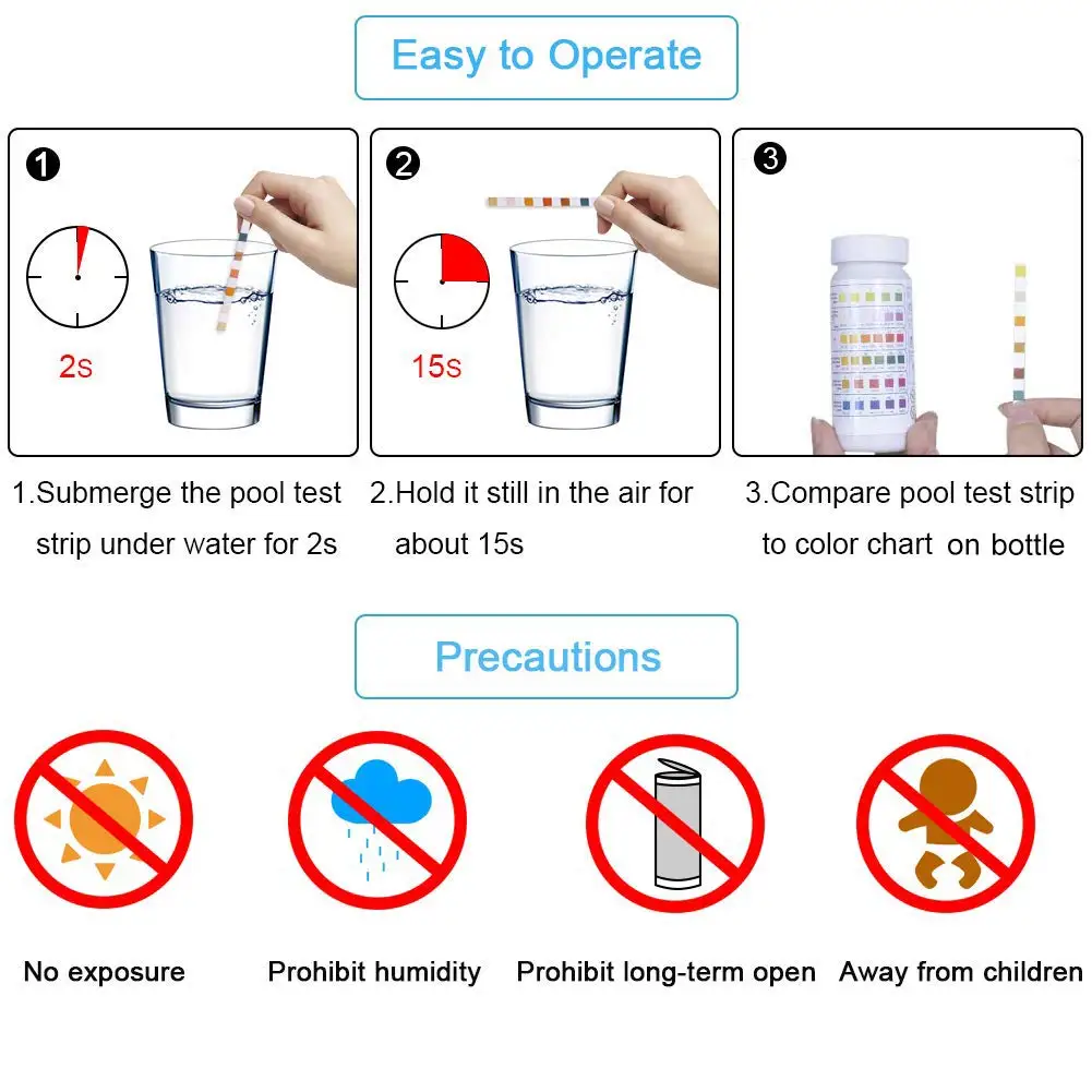 Pool Time Test Strips Chart