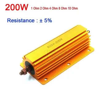 

200W Watt Power Metal resistor 1R 2R 4R 8R 10R 1ohm/2ohm/ 4ohm / 8ohm 10 ohm for tube amp Amplifier test dummy Load