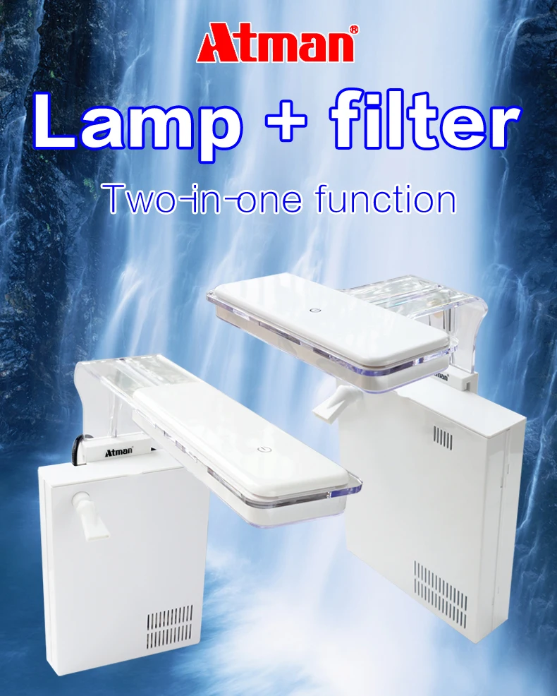 ATMAN T3 Small Fish Tank Low Water Level Back Hanging Filter+LED Lighting Clamp Function 2 in 1 Simple And Beautiful White
ATMAN T3 Small Fish Tank Low Water Level Back Hanging Filter+LED Lighting Clamp Function 2 in 1 Simple And Beautiful White