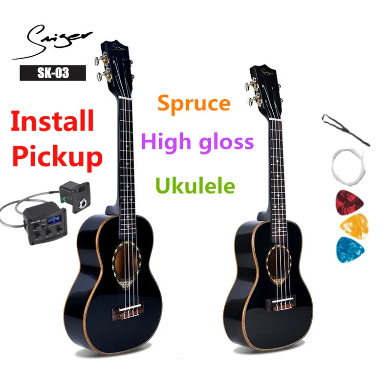 Ukulele 24 26 Inches Spruce Mini Electri Concert Tenor Acoustic Guitars 4 Strings Ukelele Music Install Pickup Travel Guitar
Ukulele 24 26 Inches Spruce Mini Electri Concert Tenor Acoustic Guitars 4 Strings Ukelele Music Install Pickup Travel Guitar