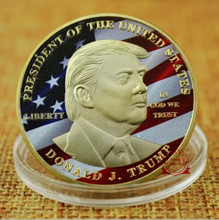 100pcs/lot Donald Trump President Commemorative Coin Gold Silver Plated Bitcoin Collectible Gift Bit coins Historical Memorabili
100pcs/lot Donald Trump President Commemorative Coin Gold Silver Plated Bitcoin Collectible Gift Bit coins Historical Memorabili
