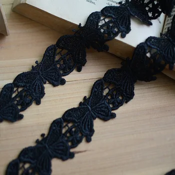 High quality water soluble Black butterfly lace trimming ribbon,garment DIY and home item decoration lace-MNTY
High quality water soluble Black butterfly lace trimming ribbon,garment DIY and home item decoration lace-MNTY