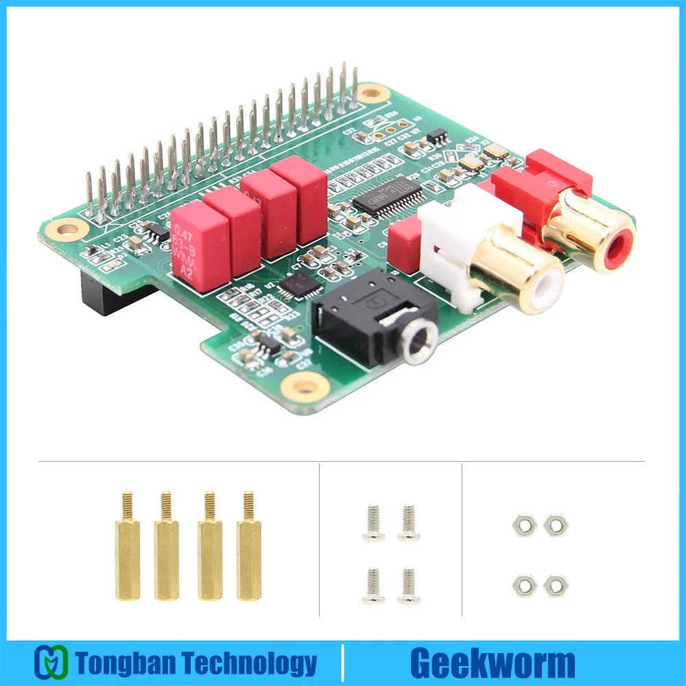 Raspberry Pi DAC Expansion Board PCM5122 HIFI Audio Module Compatible w/ Raspberry Pi 3 Model B+(Plus), 3B, 2B, B+
Raspberry Pi DAC Expansion Board PCM5122 HIFI Audio Module Compatible w/ Raspberry Pi 3 Model B+(Plus), 3B, 2B, B+