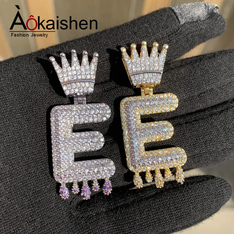 Custom Name Crown Bail Purple Drip Bubble Letters Necklaces & Pendant For Men Women Gold Color Cubic Zircon Hip Hop Jewelry
Custom Name Crown Bail Purple Drip Bubble Letters Necklaces & Pendant For Men Women Gold Color Cubic Zircon Hip Hop Jewelry