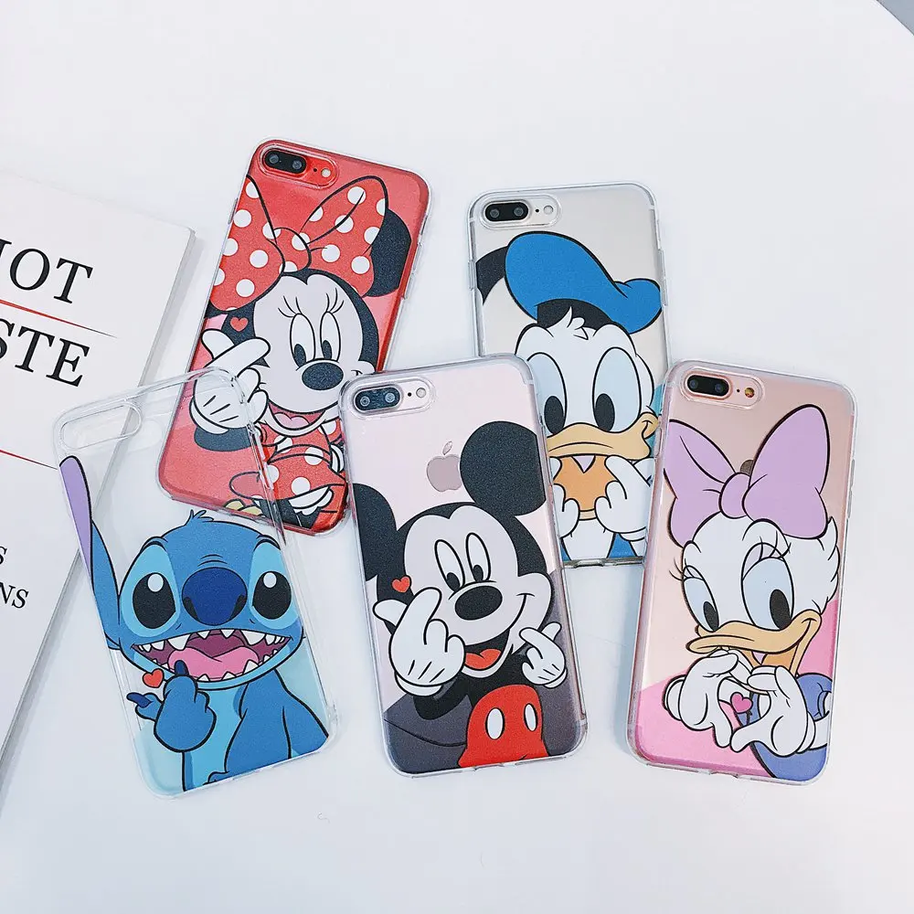 Mickey Minnie Donald Daisy Duck Phone Case For iPhone X 8 7 Plus Transparent Cartoon Soft Back Cover For iPhone 7 8 6s XR XS MAX
Mickey Minnie Donald Daisy Duck Phone Case For iPhone X 8 7 Plus Transparent Cartoon Soft Back Cover For iPhone 7 8 6s XR XS MAX