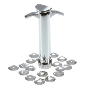 Stainless Steel Polymer Sugar Paste Cookie Extruder Craft Gun with 19 Tips Sugar Craft Fondant Cake Sculpture Polymer Clay Tools 
Stainless Steel Polymer Sugar Paste Cookie Extruder Craft Gun with 19 Tips Sugar Craft Fondant Cake Sculpture Polymer Clay Tools