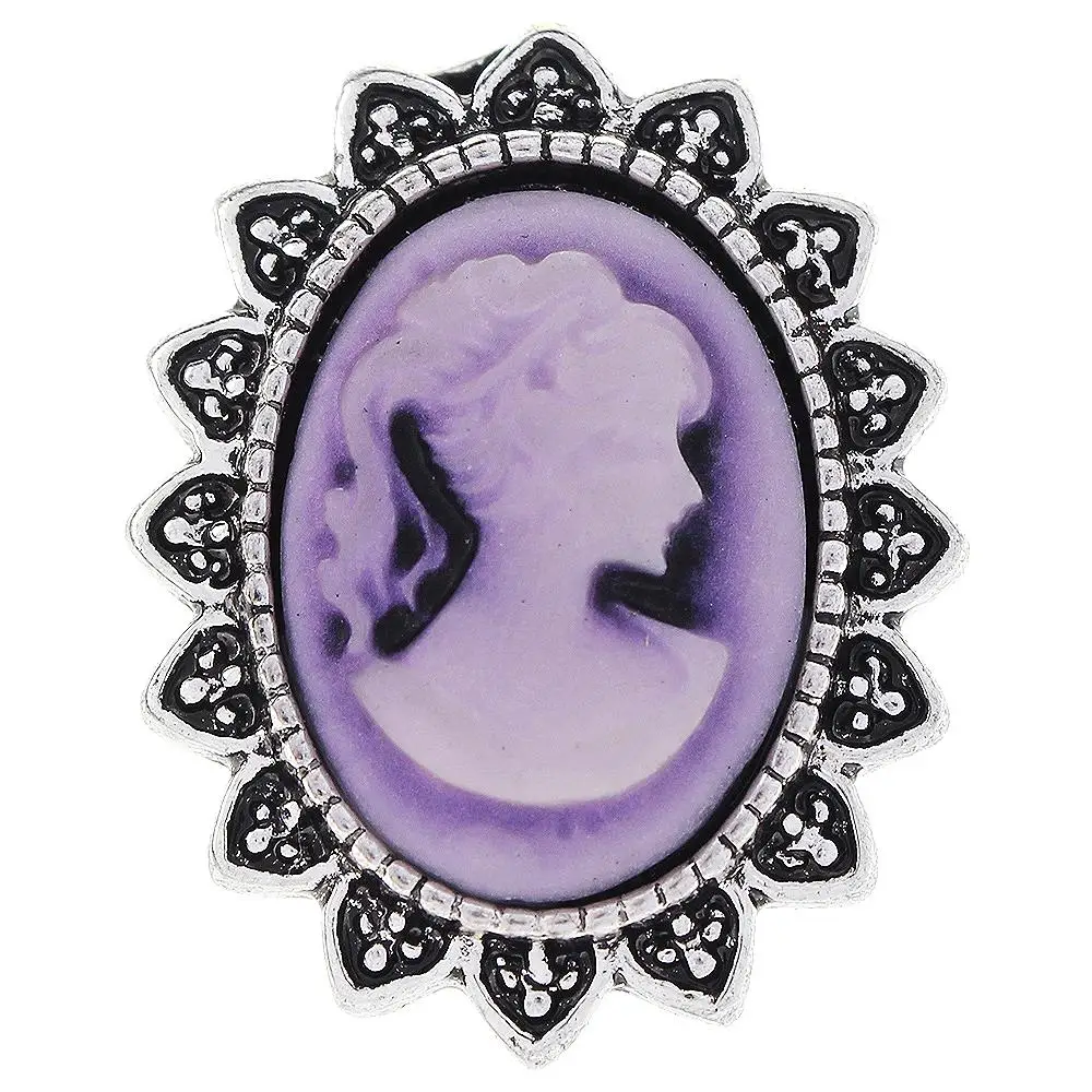 Фото JaynaLee 20mm Purple Resin Girl Ginger Snap Charm Fit Snaps Interchangeable Jewelry for women men gifts GJS1011 | Украшения и
