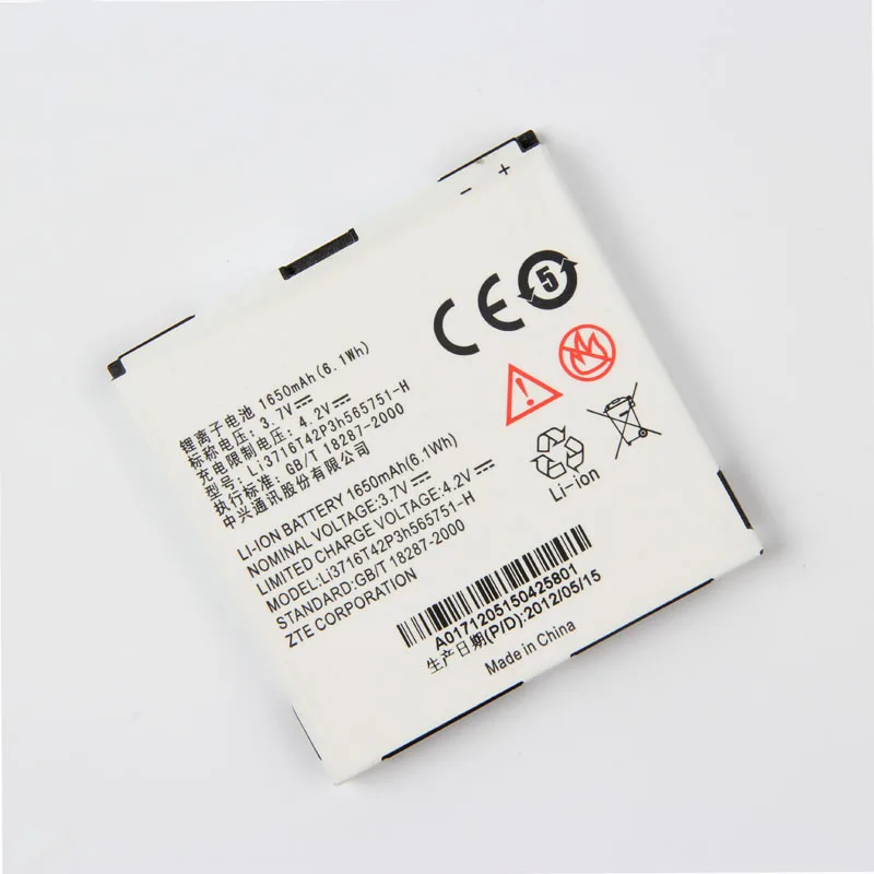 Original ZTE i3716T42P3h565751-H Phone battery For ZTE N880E N860 N855D U885 U880E V889D V880E 1650mAh
Original ZTE i3716T42P3h565751-H Phone battery For ZTE N880E N860 N855D U885 U880E V889D V880E 1650mAh