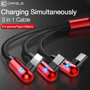 Cafele 3in1 for iPhone 6 Charging Cable + Micro USB Cable + USB C USB Type C Cable for Xiaomi Redmi Note 6 Pro Samsung Note 9
Cafele 3in1 for iPhone 6 Charging Cable + Micro USB Cable + USB C USB Type C Cable for Xiaomi Redmi Note 6 Pro Samsung Note 9