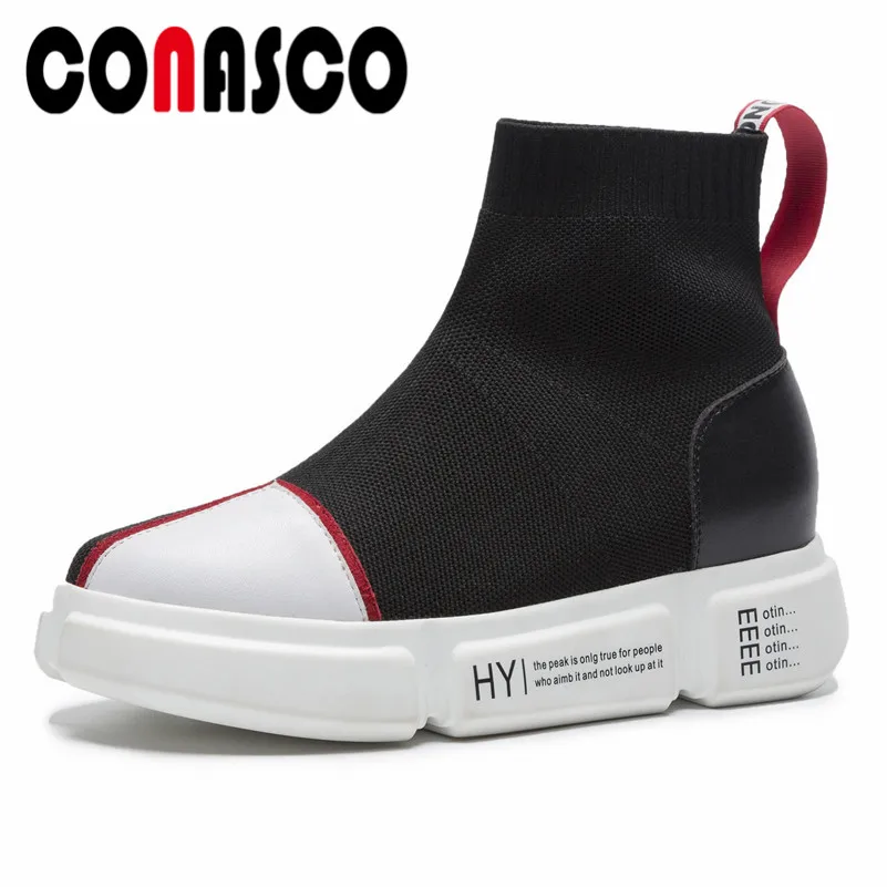 CONASCO New Women Ankle Boots Platforms Stretch Short Boots Round Toe Comfort Casual Shoes Woman New Autumn Winter High Boots
CONASCO New Women Ankle Boots Platforms Stretch Short Boots Round Toe Comfort Casual Shoes Woman New Autumn Winter High Boots