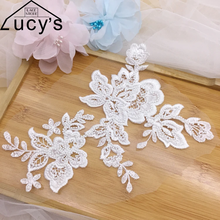 2017 Super elegant high quality beaded lace flowers 10 pieces Ivory tulle embroidered wedding lace NEW!
2017 Super elegant high quality beaded lace flowers 10 pieces Ivory tulle embroidered wedding lace NEW!