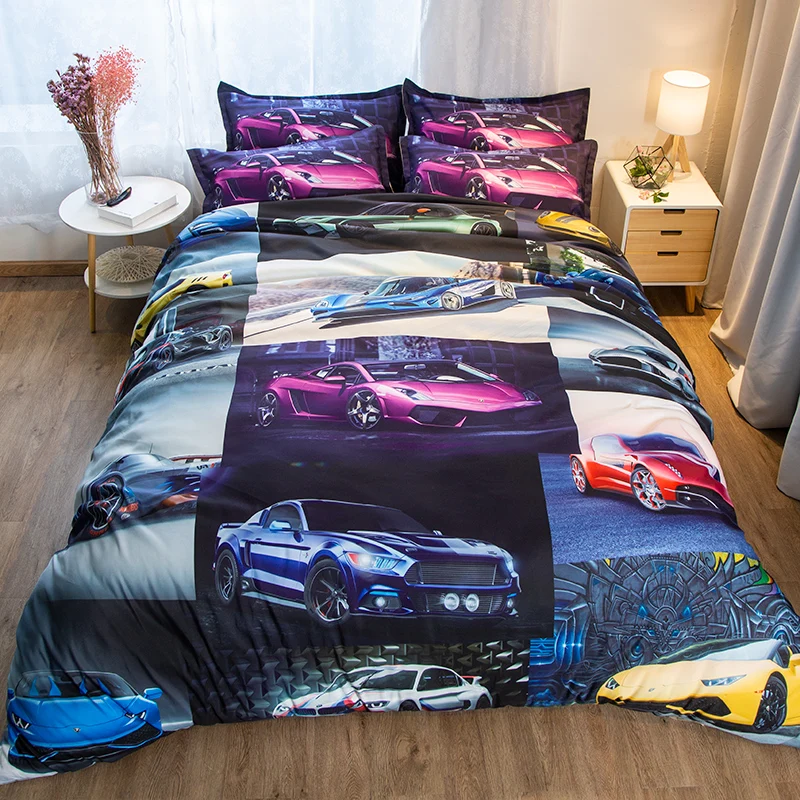 Bedclothes cartoon car Home textiles soft quilt cover duvet cover comfortable pillow cases twin full queen king bedding sets
Bedclothes cartoon car Home textiles soft quilt cover duvet cover comfortable pillow cases twin full queen king bedding sets