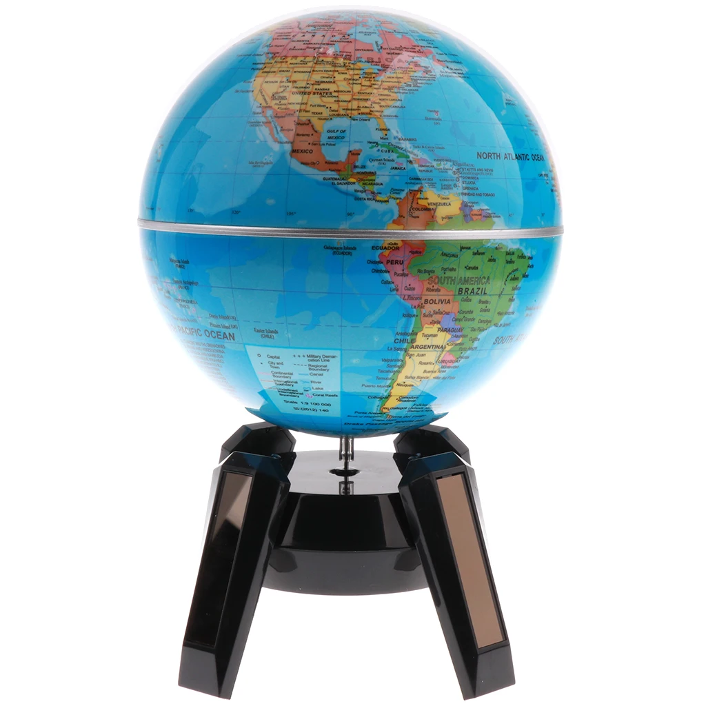 14cm Height Self Rotating Globe Geographical World Map with Blue LED Lights Solar Powered Children Kids Educational Toys
14cm Height Self Rotating Globe Geographical World Map with Blue LED Lights Solar Powered Children Kids Educational Toys