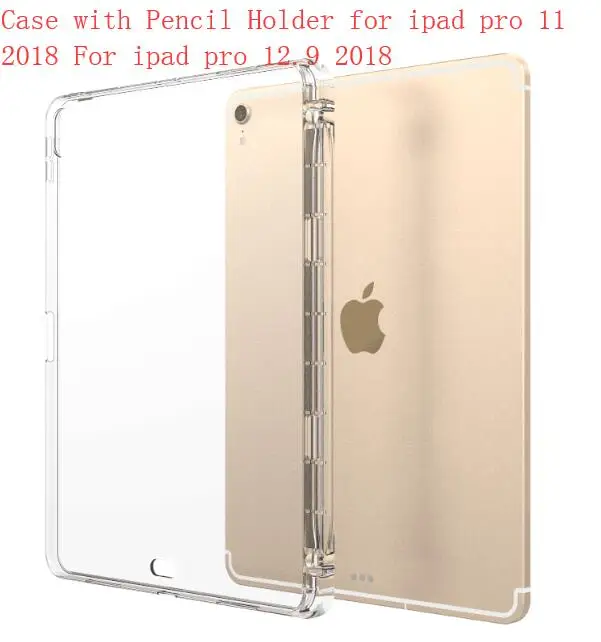 Pencil Holder Cover For Apple iPad Pro 12.9 2018 Transparent Soft TPU Case For iPad Pro 11 2018 tablet Slim Silicon Case + pen
Pencil Holder Cover For Apple iPad Pro 12.9 2018 Transparent Soft TPU Case For iPad Pro 11 2018 tablet Slim Silicon Case + pen