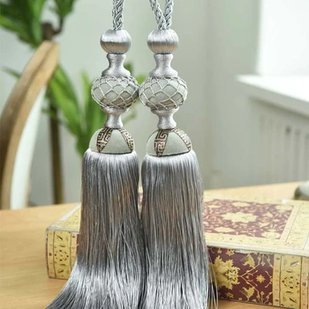 Fashion Chinese Style Curtain Accessories Tassels Tiebacks for Living Room Curtains Grey Curtain Tie Back for Bedroom CP088-30
Fashion Chinese Style Curtain Accessories Tassels Tiebacks for Living Room Curtains Grey Curtain Tie Back for Bedroom CP088-30