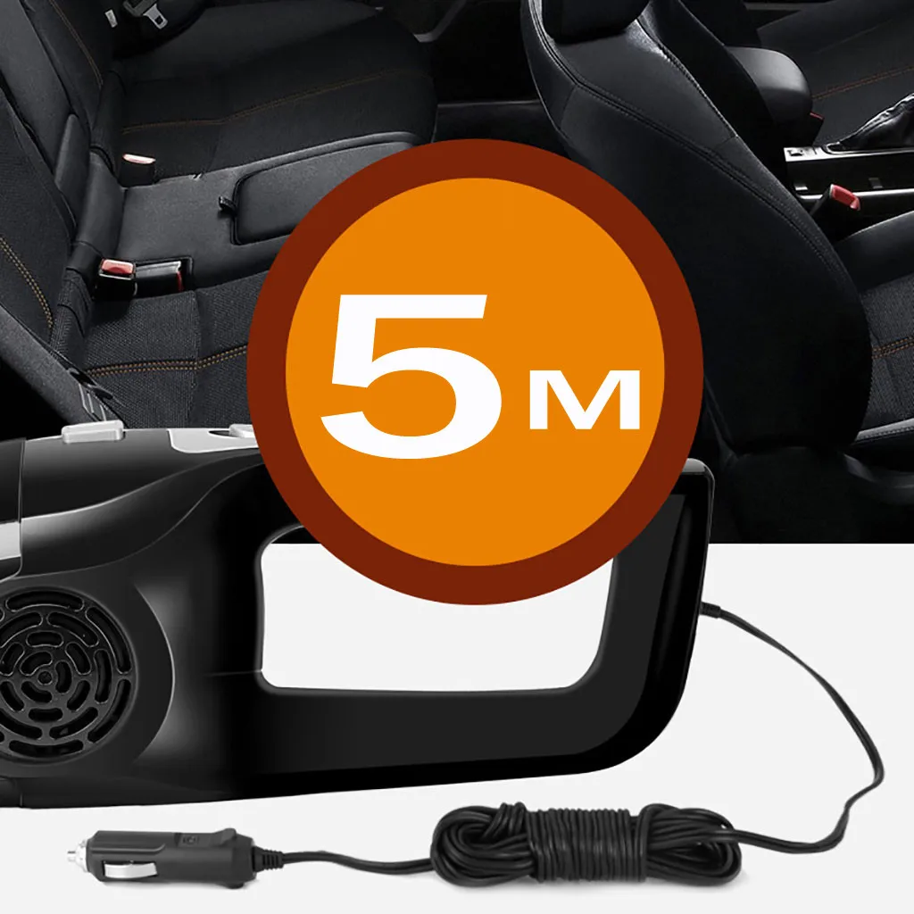 Cushion - Car Vacuum Cleaner 120W Portable Handheld Vacuum Cleaner Wet and Dry Dual Use Car Vacuum 12V