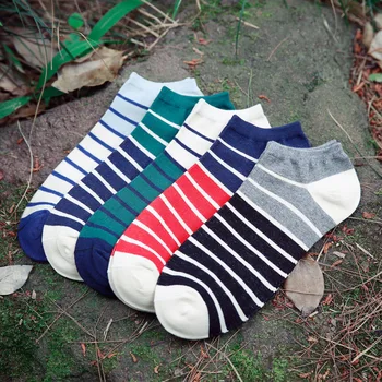 Men striped short socks summer low boat cotton socks invisible fashion socks SC128-5pairs
Men striped short socks summer low boat cotton socks invisible fashion socks SC128-5pairs