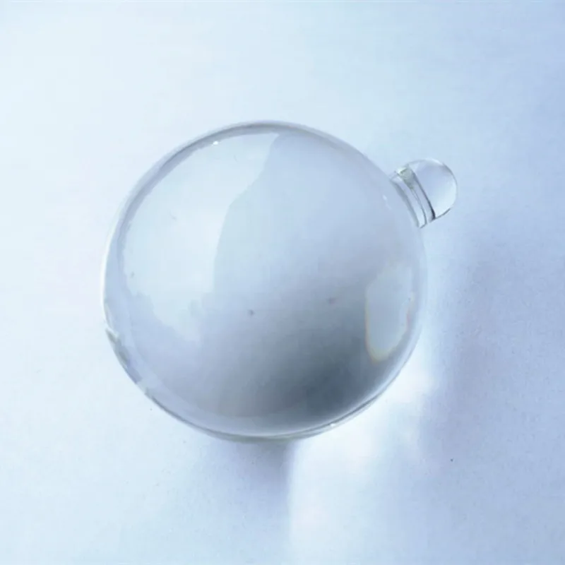 

50mm Rare Transparent Asian Quartz Crystal Sphere Smooth Good Luck Feng shui Ball With One Hole Hanging Home Decoration