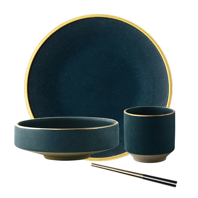 New Ceramic Gold Inlay Plates Steak Food Dish Nordic Style Retro Tableware Bowl Ins Dinner Plate Cup High End Dinnerware Set
New Ceramic Gold Inlay Plates Steak Food Dish Nordic Style Retro Tableware Bowl Ins Dinner Plate Cup High End Dinnerware Set