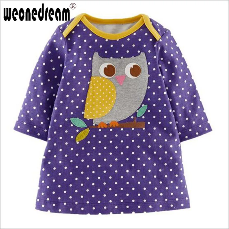 WEONEDREAM 2017 New Autumn Style 2-7T Baby Girls Cute Long Sleeve Cotton Polka Dots Top Dress Cartoon Printing Children Clothes
WEONEDREAM 2017 New Autumn Style 2-7T Baby Girls Cute Long Sleeve Cotton Polka Dots Top Dress Cartoon Printing Children Clothes