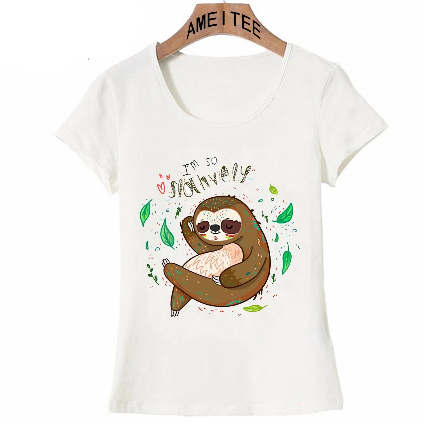 

I am so slothvely T-Shirt Newest Summer Fashion Women T Shirts Funny Sloth Print t-shirts Casual Tops Hip Hop Tee