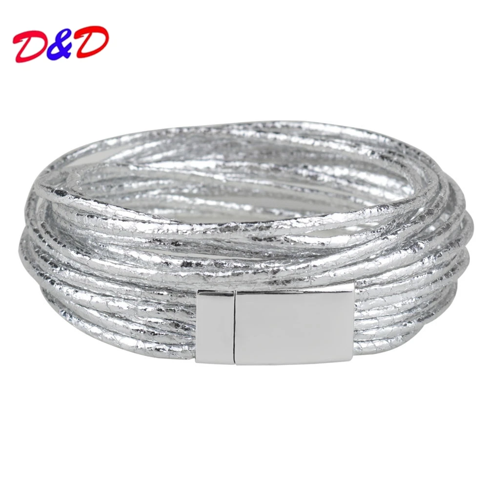 D&D 4 Colors Multiple Layers Leather Bracelets & Bangle Women Classic Rope Chain Charms Bracelets Fashion Jewelry Gifts
D&D 4 Colors Multiple Layers Leather Bracelets & Bangle Women Classic Rope Chain Charms Bracelets Fashion Jewelry Gifts