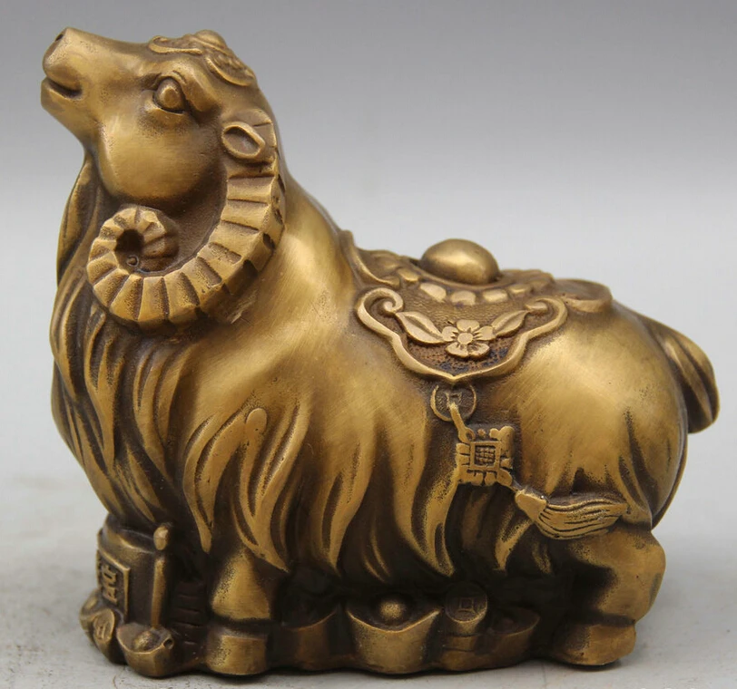 Collectible bronze S1753 6" Chinese Copper Folk Wealth Fengshui Zodiac Year Sheep Goat Sculpture Statue
Collectible bronze S1753 6" Chinese Copper Folk Wealth Fengshui Zodiac Year Sheep Goat Sculpture Statue