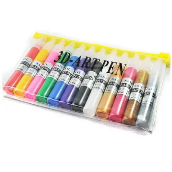 New 12 Color Nail Art Pens Painting Design Tool Drawing 3D Stereo Carve Patterns
New 12 Color Nail Art Pens Painting Design Tool Drawing 3D Stereo Carve Patterns