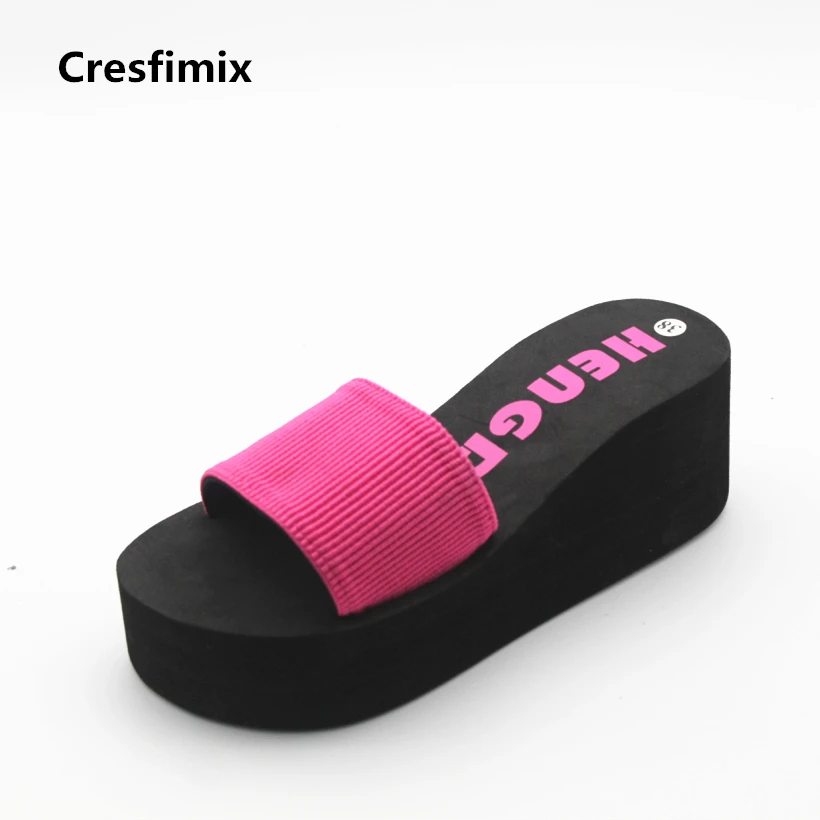 Cresfimix zapatillas de mujer women casual red high heel slippers lady cute height increased platform slippers female cool slide
Cresfimix zapatillas de mujer women casual red high heel slippers lady cute height increased platform slippers female cool slide