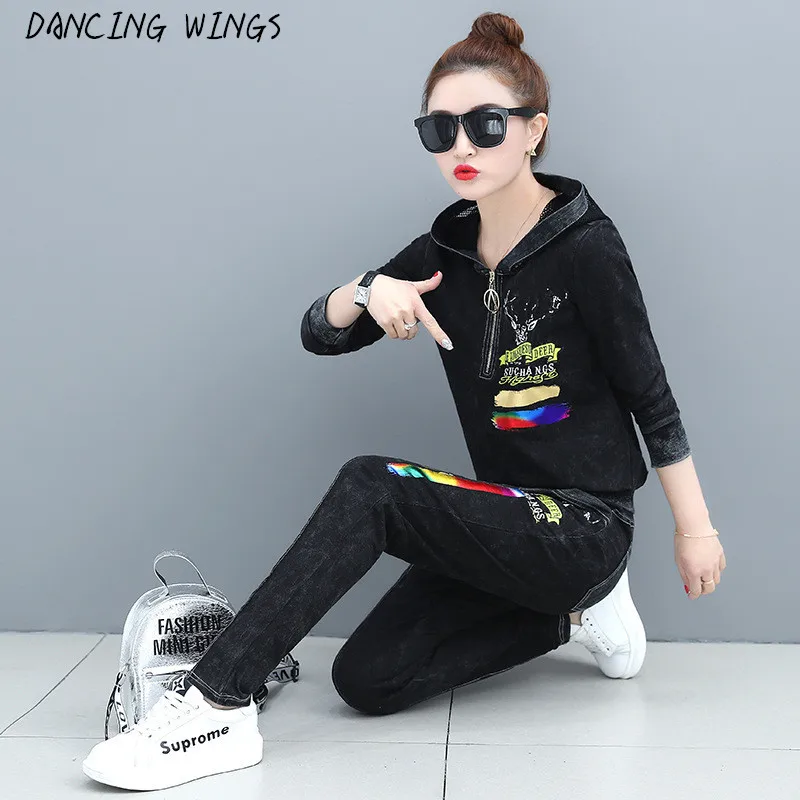 Jean Tracksuit For Women 2019 Autumn Loose Large Size Denim Jacket Pants Suit Female Plus Size Fashion Two Piece Sets S-3XL
Jean Tracksuit For Women 2019 Autumn Loose Large Size Denim Jacket Pants Suit Female Plus Size Fashion Two Piece Sets S-3XL