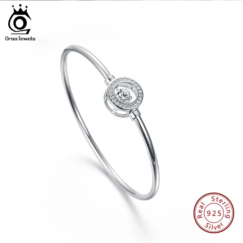ORSA JEWELS 100% 925 Sterling Silver Women Bangles Round With AAA Zircon 55mm Trendy Bracelet Bangle Fine Jewelry Gift OSB11
ORSA JEWELS 100% 925 Sterling Silver Women Bangles Round With AAA Zircon 55mm Trendy Bracelet Bangle Fine Jewelry Gift OSB11
