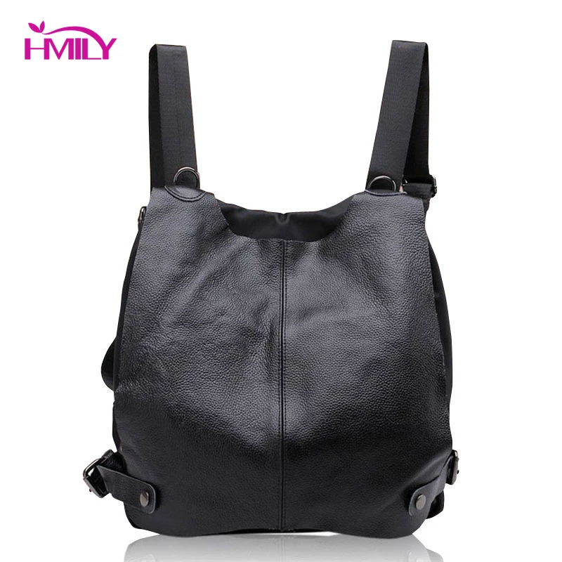 HMILY Genuine Leather With Oxford Women Backpack Large Capacity Female Shoulder Bag Girl Teenager School Bag Daily Daypack
HMILY Genuine Leather With Oxford Women Backpack Large Capacity Female Shoulder Bag Girl Teenager School Bag Daily Daypack
