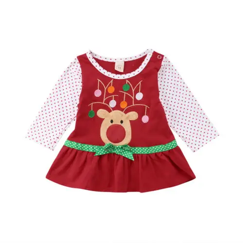 Cute Xmas Deer Kids Baby Girl Dresses Long Sleeve Spring Autumn Christmas Party Pageant Baby Girls Dresses Baby Clothing 0-4T
Cute Xmas Deer Kids Baby Girl Dresses Long Sleeve Spring Autumn Christmas Party Pageant Baby Girls Dresses Baby Clothing 0-4T