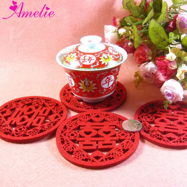 30pcs Personalized Chinese Style Non-woven Double Happiness Coasters Wedding Supplies Anniversary Present Wedding Favors Coaster
30pcs Personalized Chinese Style Non-woven Double Happiness Coasters Wedding Supplies Anniversary Present Wedding Favors Coaster