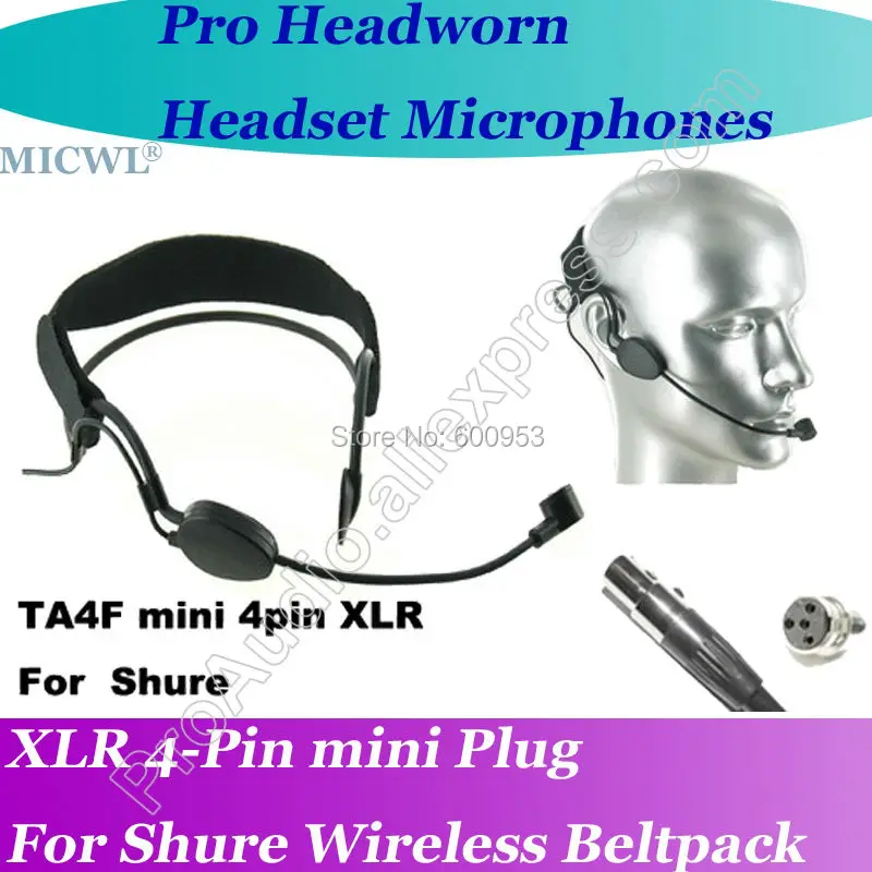 Конденсаторная головка MICWL ME3 с микрофоном для беспроводного микрофона Shure mini XLR