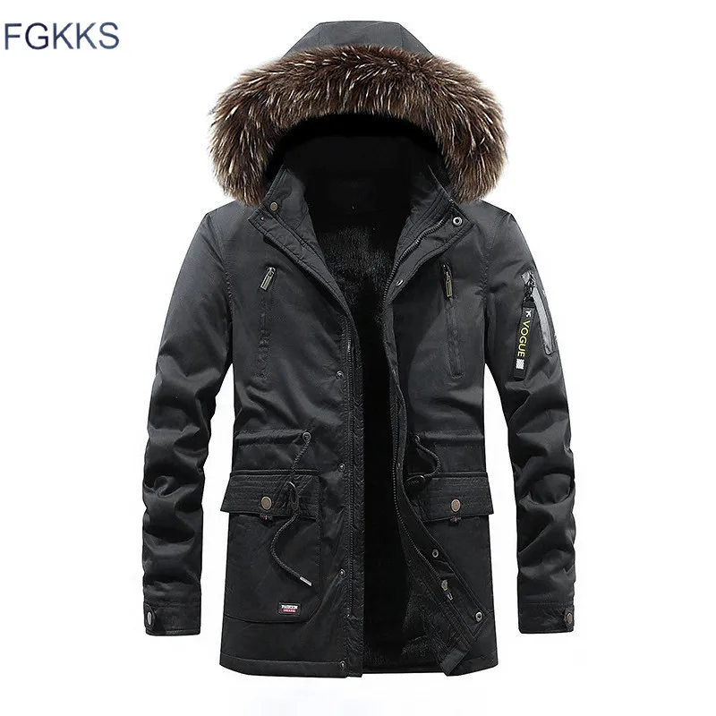 FGKKS Men Jacket Thickening Casual Parka Winter Men's Warm Hooded Fur Collar Jackets Coat Brand Design Outwear Homme Parkas
FGKKS Men Jacket Thickening Casual Parka Winter Men's Warm Hooded Fur Collar Jackets Coat Brand Design Outwear Homme Parkas