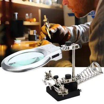 Professional Auxiliary Welding Work Clip Magnifying Glass with LED Light for Jeweler Jewelry Making Soldering Repairing Tool i
Professional Auxiliary Welding Work Clip Magnifying Glass with LED Light for Jeweler Jewelry Making Soldering Repairing Tool i