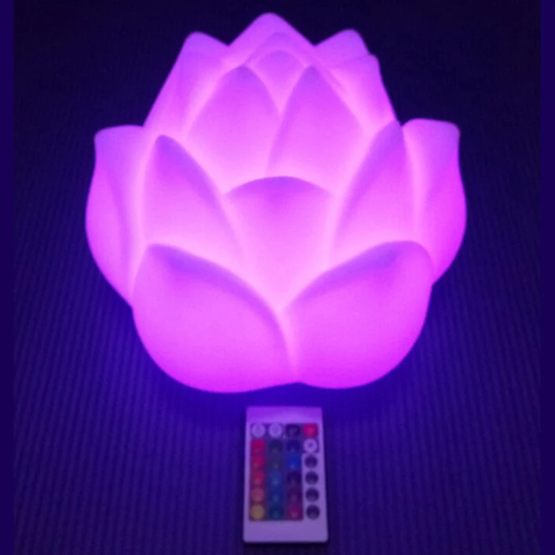 

New D24*H22cm LED Lotus Flower Flash Twinkle Luminous Rechargeable Table Lamps SK-LF06C for Party Event Wedding Decoration 1pc