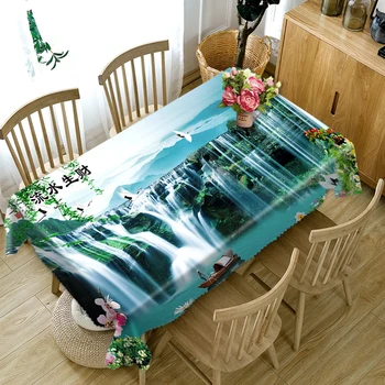 Chinese 3d Round Tablecloth Guest Greeting Pine Waterfall Scenery Pattern Thicken Cotton Rectangular Table cloth Home Decoration
Chinese 3d Round Tablecloth Guest Greeting Pine Waterfall Scenery Pattern Thicken Cotton Rectangular Table cloth Home Decoration