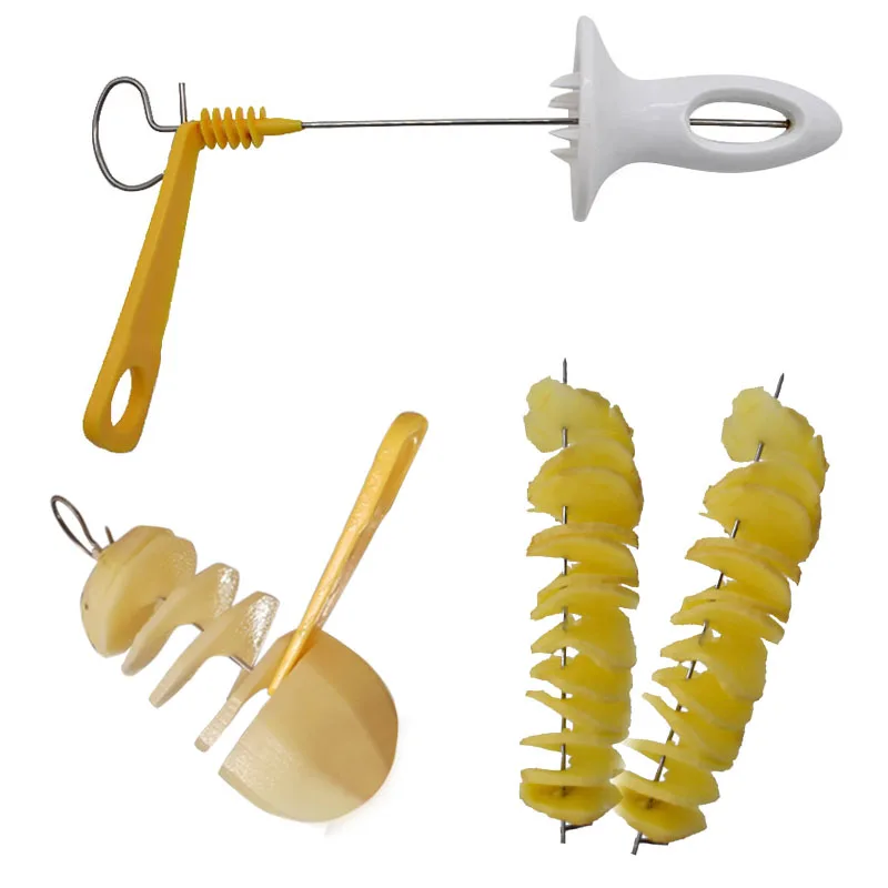 1Set Tornado Potato Spiral Cutter Slicer Spiral Chips Presto 4spits Potato Tower Making Twist Shredder Kitchen Cooking Tools
1Set Tornado Potato Spiral Cutter Slicer Spiral Chips Presto 4spits Potato Tower Making Twist Shredder Kitchen Cooking Tools
