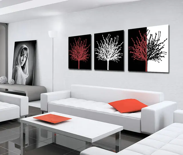 Unframed 3 sets Canvas Painting Black White Red Trees Art Cheap Picture Home Decor On Canvas Modern Wall Prints Artworks
Unframed 3 sets Canvas Painting Black White Red Trees Art Cheap Picture Home Decor On Canvas Modern Wall Prints Artworks