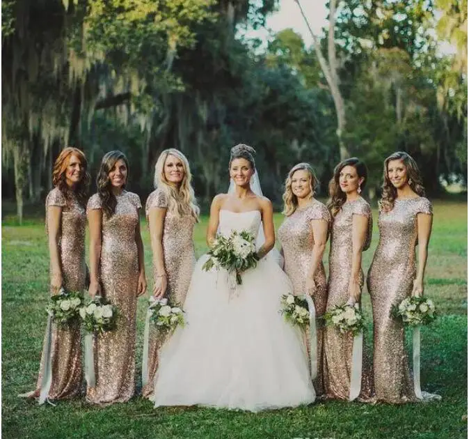 2018 vestido de festa longo Bling Sequins Cap Sleeves Long Sheath Prom gown Maid Of Honor Formal Gowns Bridesmaid Dresses
2018 vestido de festa longo Bling Sequins Cap Sleeves Long Sheath Prom gown Maid Of Honor Formal Gowns Bridesmaid Dresses